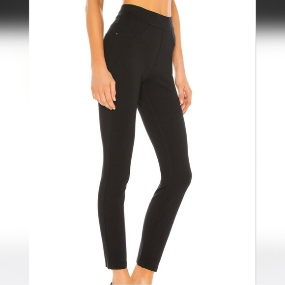 SPANX The Perfect Pant Ponte 4 Pocket Pull On Black Size Medium Petite - Picture 1 of 7